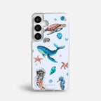 Case Funda Ocean Friends - Blanco Premium Para iPhone 17-12 Samsung S26-S22