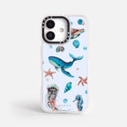 Case Funda Ocean Friends - Blanco Premium Para iPhone 17-12 Samsung S26-S22