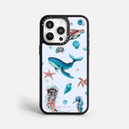 Case Funda Ocean Friends - Blanco Premium Para iPhone 17-12 Samsung S26-S22