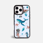 Case Funda Ocean Friends - Blanco Premium Para iPhone 17-12 Samsung S26-S22