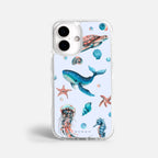 Case Funda Ocean Friends - Blanco Premium Para iPhone 17-12 Samsung S26-S22