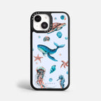 Case Funda Ocean Friends - Blanco Premium Para iPhone 17-12 Samsung S26-S22