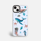 Case Funda Ocean Friends - Blanco Premium Para iPhone 17-12 Samsung S26-S22