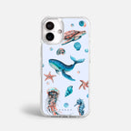 Case Funda Ocean Friends - Blanco Premium Para iPhone 17-12 Samsung S26-S22