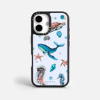 Case Funda Ocean Friends - Blanco Premium Para iPhone 17-12 Samsung S26-S22