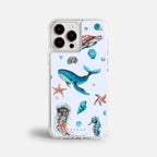 Case Funda Ocean Friends - Blanco Premium Para iPhone 17-12 Samsung S26-S22