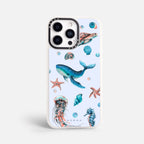 Case Funda Ocean Friends - Blanco Premium Para iPhone 17-12 Samsung S26-S22