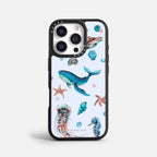 Case Funda Ocean Friends - Blanco Premium Para iPhone 17-12 Samsung S26-S22