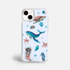 Case Funda Ocean Friends - Blanco Premium Para iPhone 17-12 Samsung S26-S22