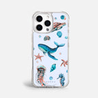 Case Funda Ocean Friends - Blanco Premium Para iPhone 17-12 Samsung S26-S22