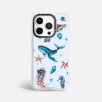 Case Funda Ocean Friends - Blanco Premium Para iPhone 17-12 Samsung S26-S22