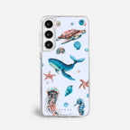Case Funda Ocean Friends - Blanco Premium Para iPhone 17-12 Samsung S26-S22