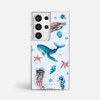 Case Funda Ocean Friends - Blanco Premium Para iPhone 17-12 Samsung S26-S22