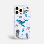 Case Funda Ocean Friends - Blanco Premium Para iPhone 17-12 Samsung S26-S22