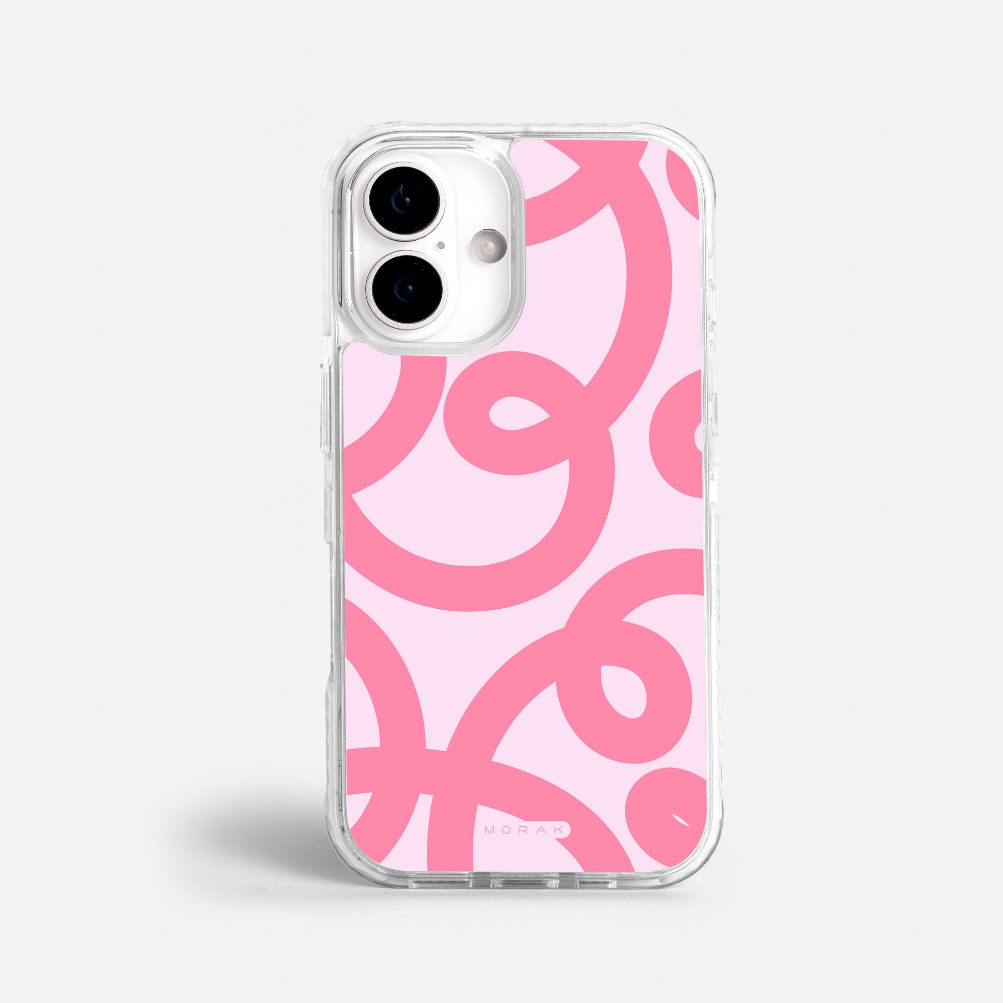 Case Pink Loops - Blanco Premium – Protección antigolpe | Diseño colombiano | Morak