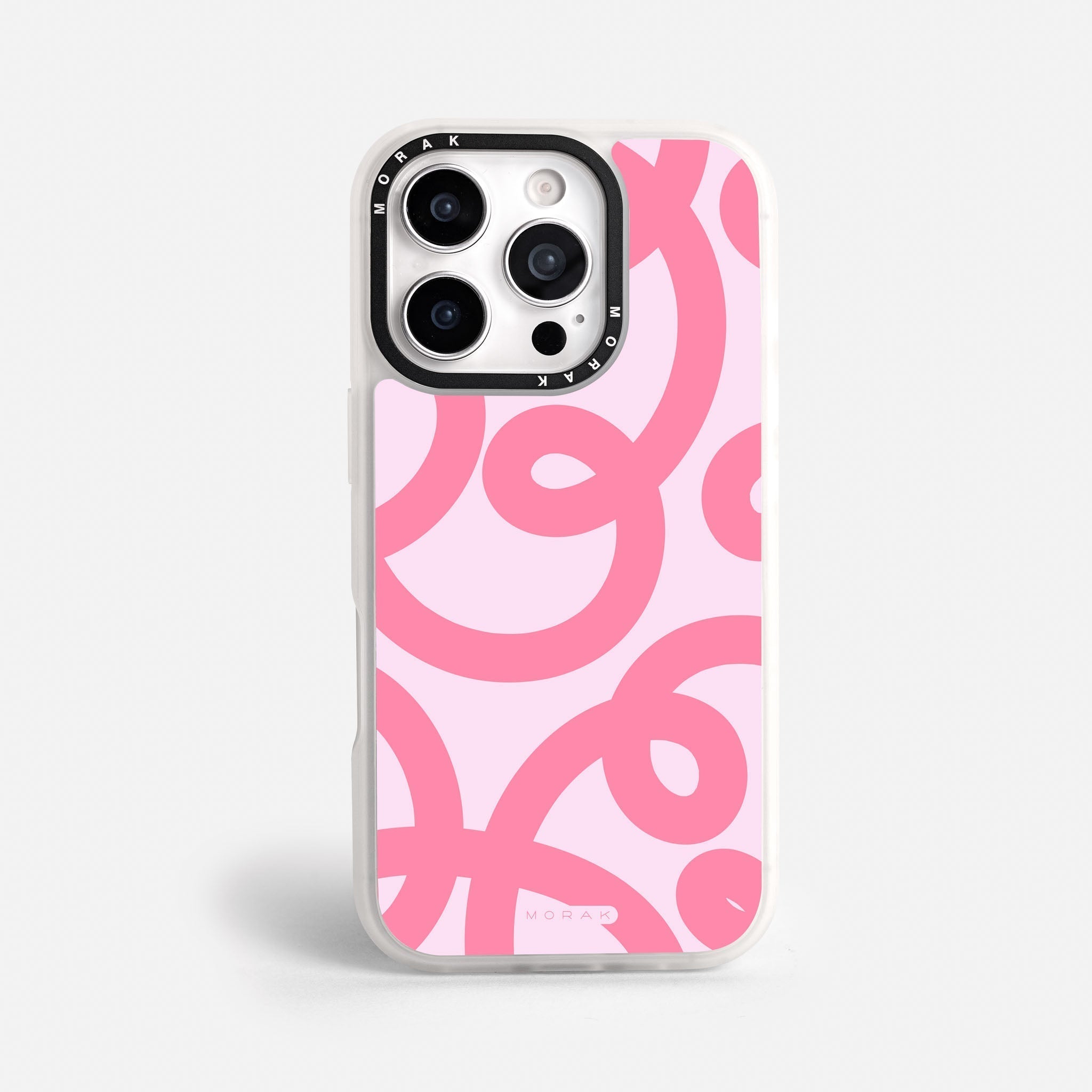 Case Pink Loops - Blanco Premium – Protección antigolpe | Diseño colombiano | Morak