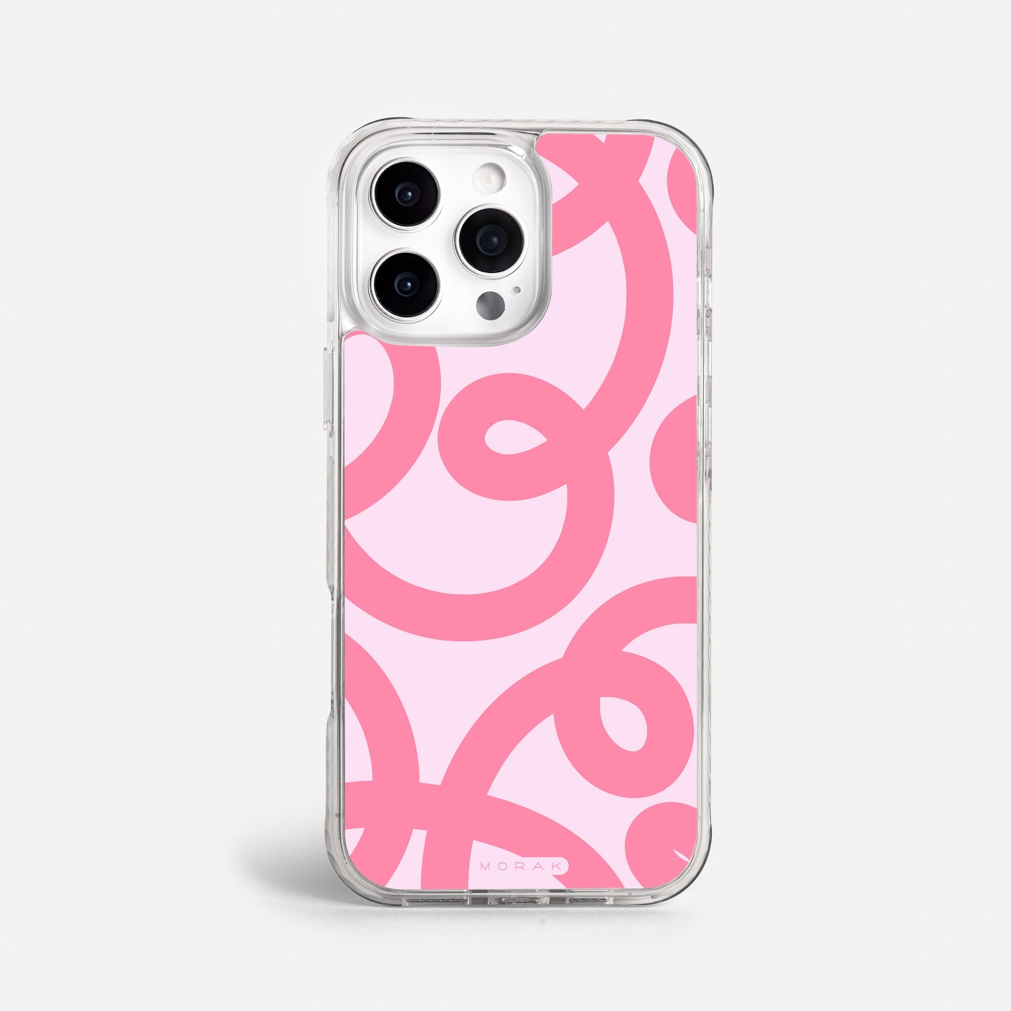 Case Pink Loops - Blanco Premium – Protección antigolpe | Diseño colombiano | Morak