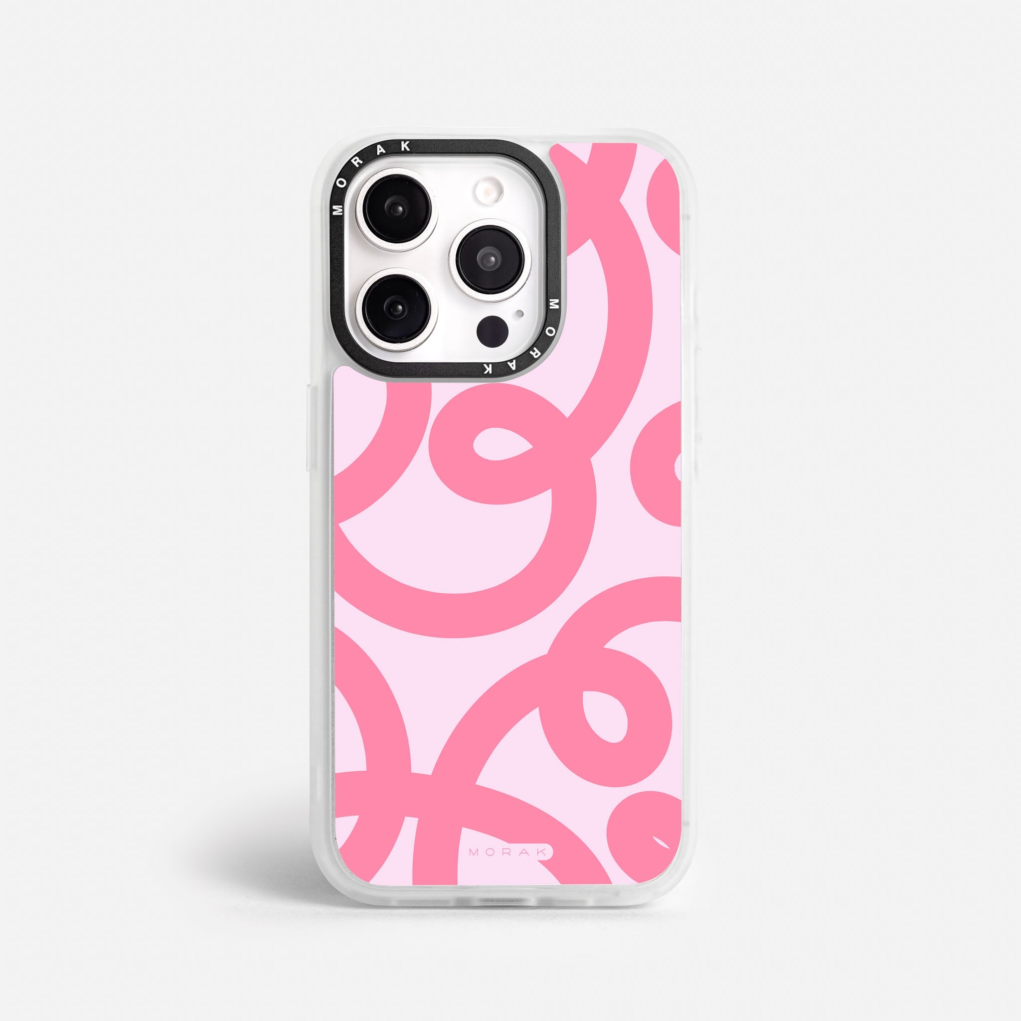 Case Pink Loops - Blanco Premium – Protección antigolpe | Diseño colombiano | Morak