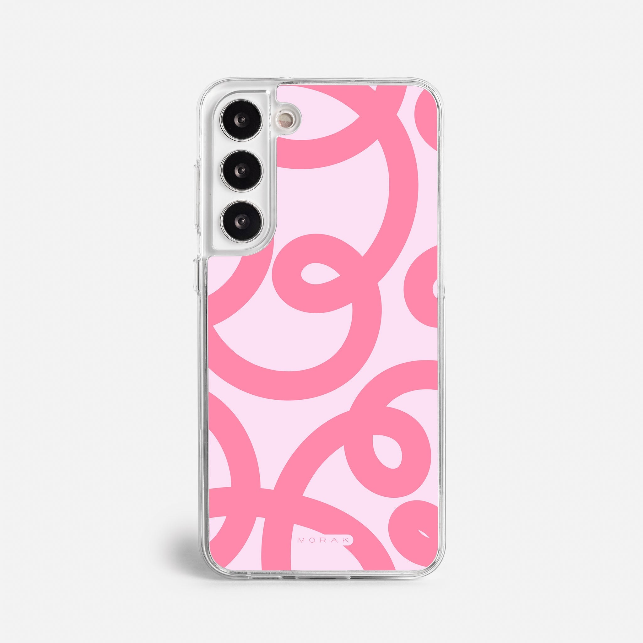 Case Pink Loops - Blanco Premium – Protección antigolpe | Diseño colombiano | Morak
