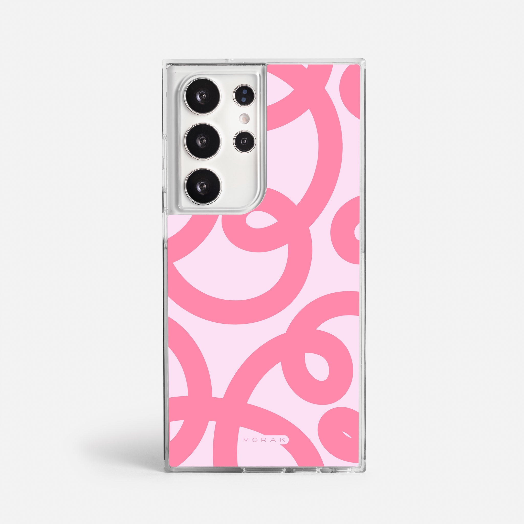 Case Pink Loops - Blanco Premium – Protección antigolpe | Diseño colombiano | Morak