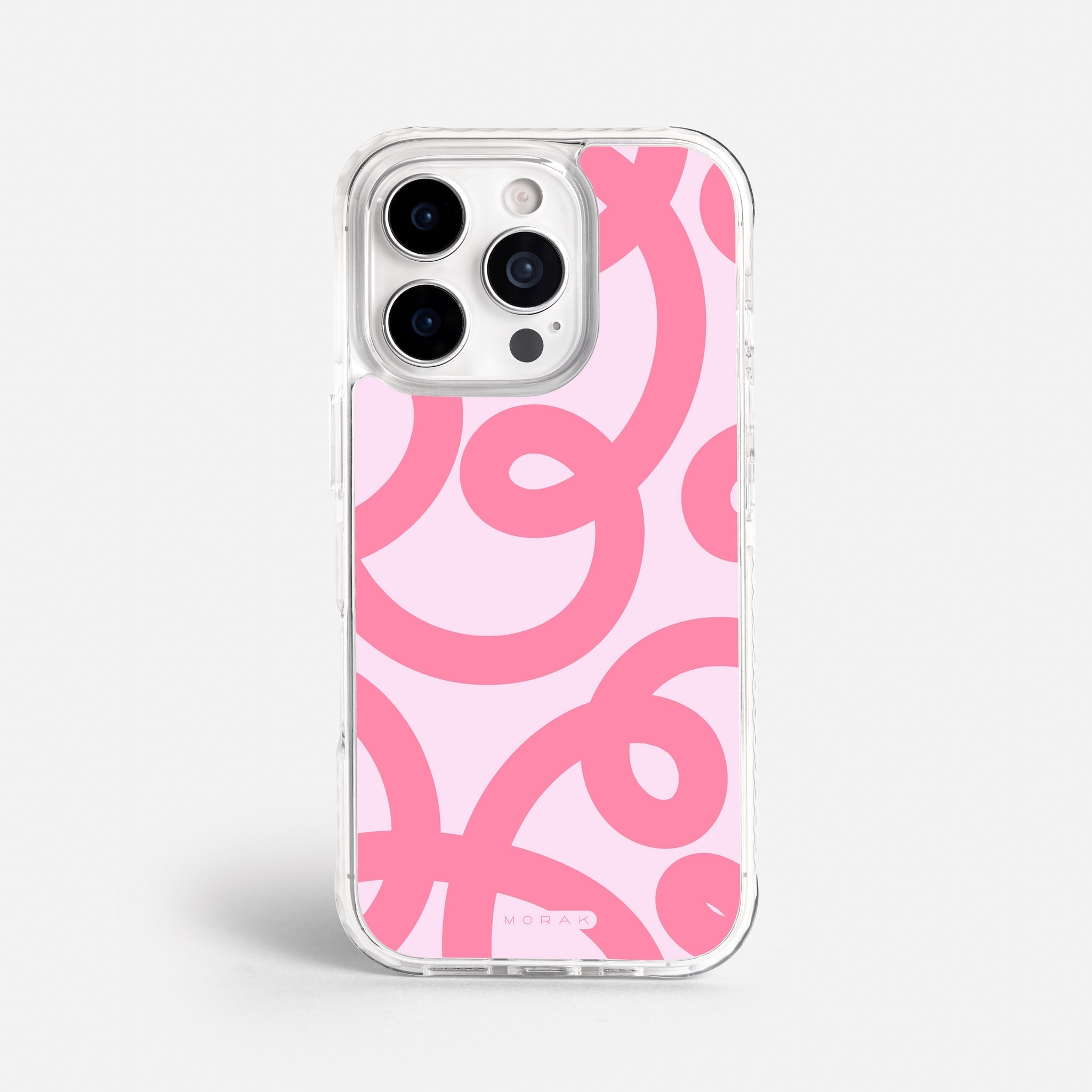 Case Pink Loops - Blanco Premium – Protección antigolpe | Diseño colombiano | Morak