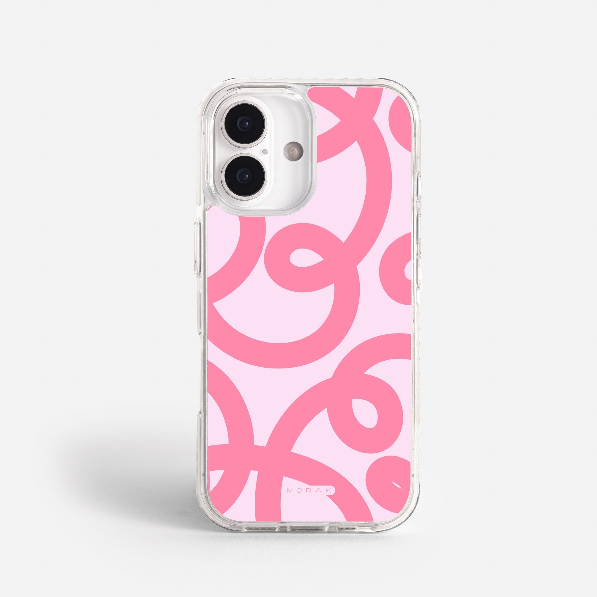 Case Pink Loops - Blanco Premium – Protección antigolpe | Diseño colombiano | Morak