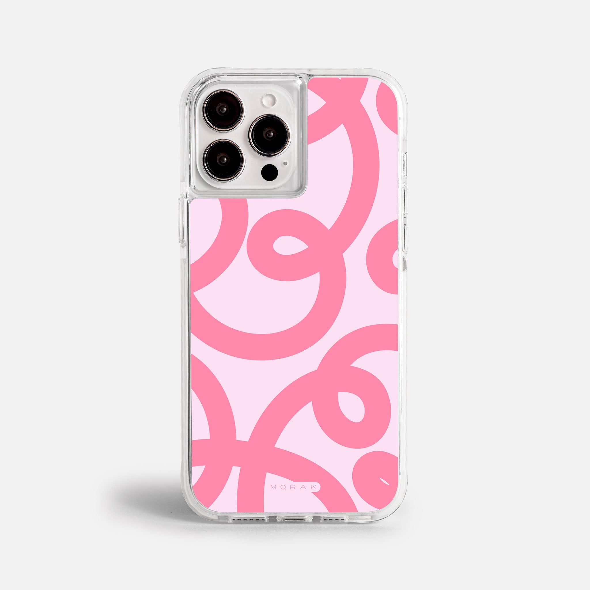 Case Pink Loops - Blanco Premium – Protección antigolpe | Diseño colombiano | Morak