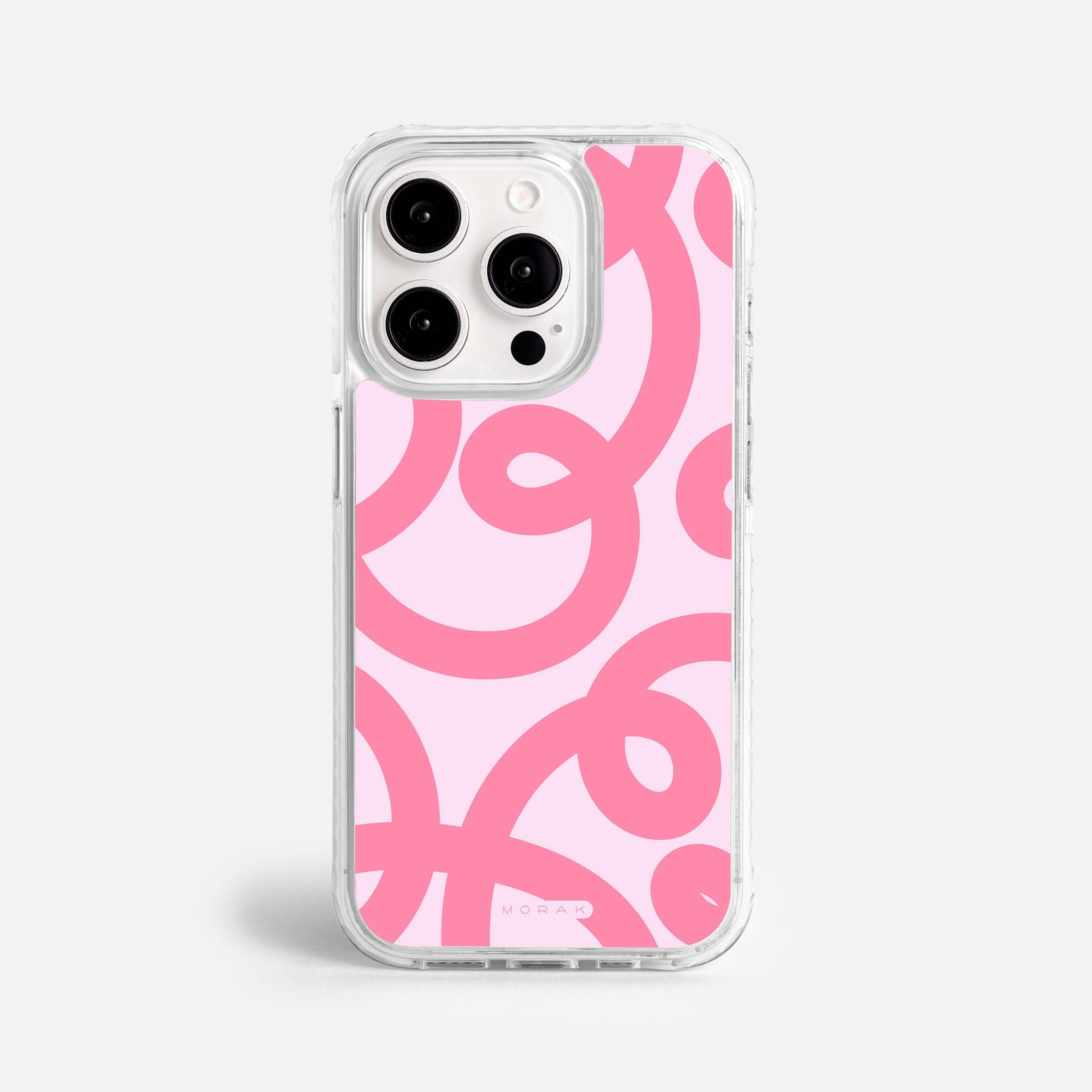 Case Pink Loops - Blanco Premium – Protección antigolpe | Diseño colombiano | Morak