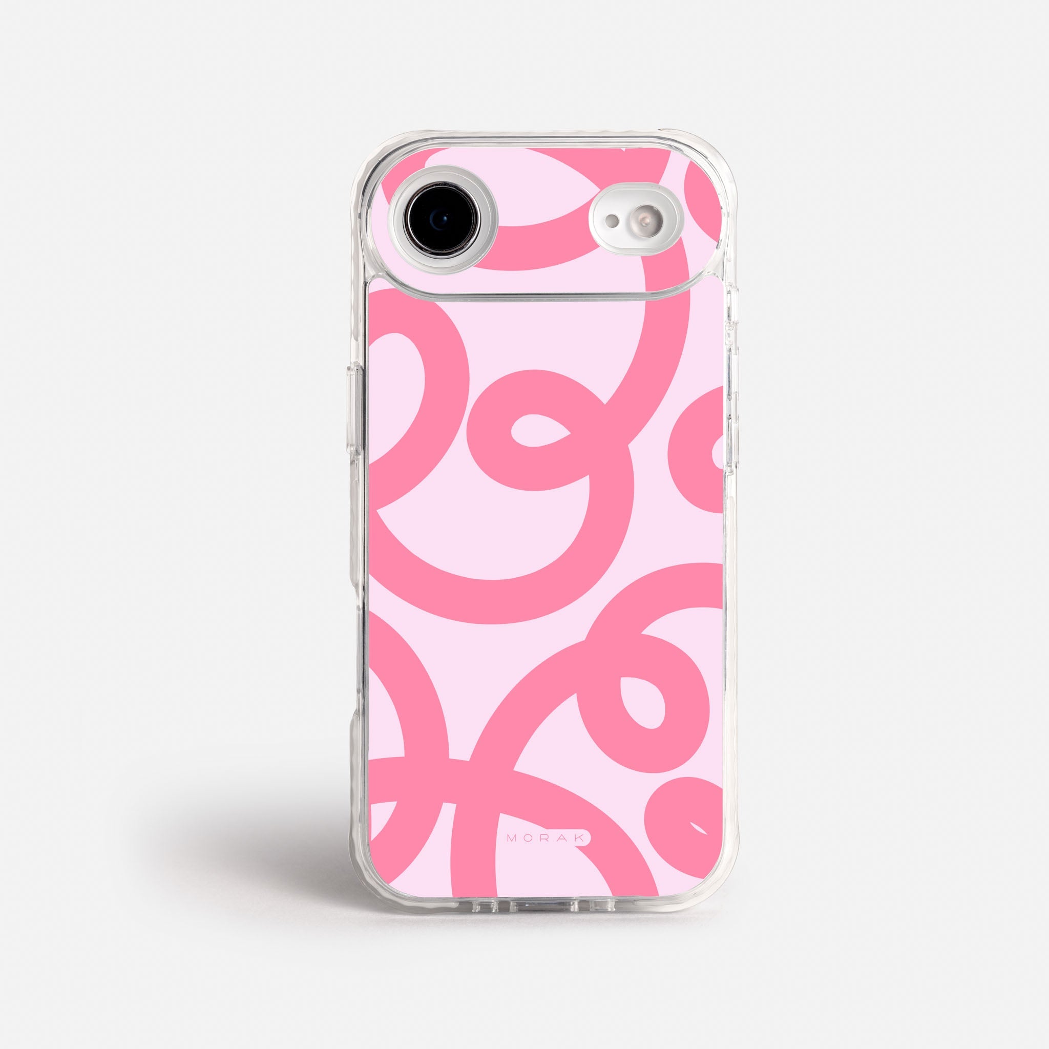 Case Pink Loops - Blanco Premium – Protección antigolpe | Diseño colombiano | Morak