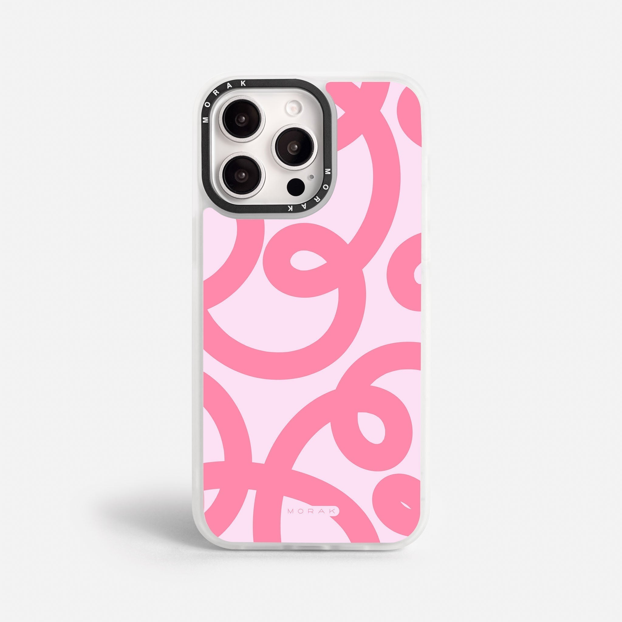 Case Pink Loops - Blanco Premium – Protección antigolpe | Diseño colombiano | Morak