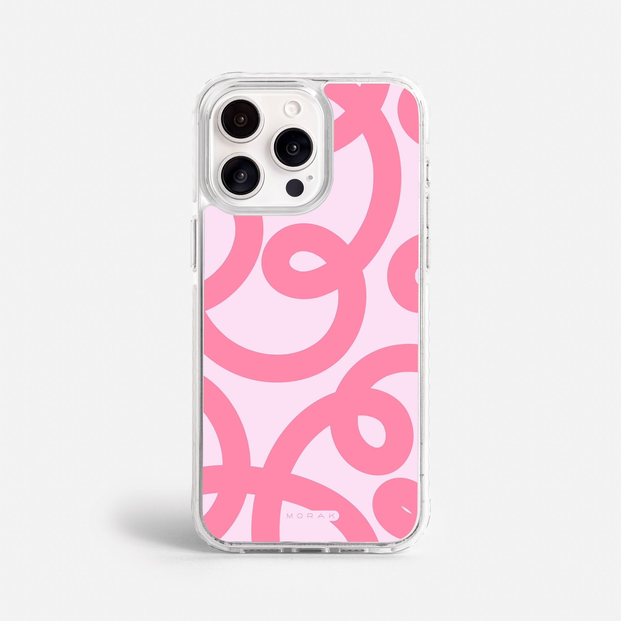 Case Pink Loops - Blanco Premium – Protección antigolpe | Diseño colombiano | Morak