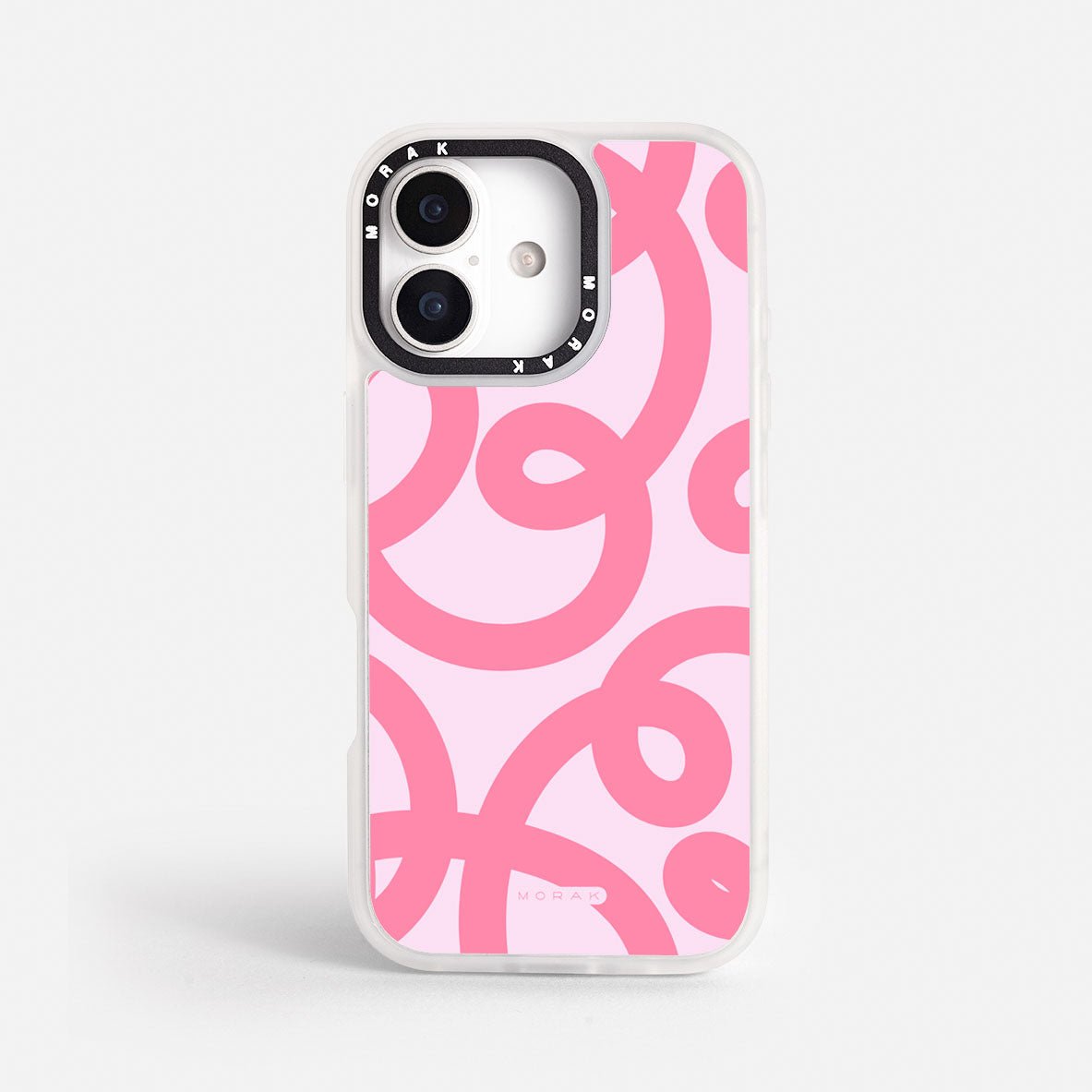 Case Pink Loops - Blanco Premium – Protección antigolpe | Diseño colombiano | Morak
