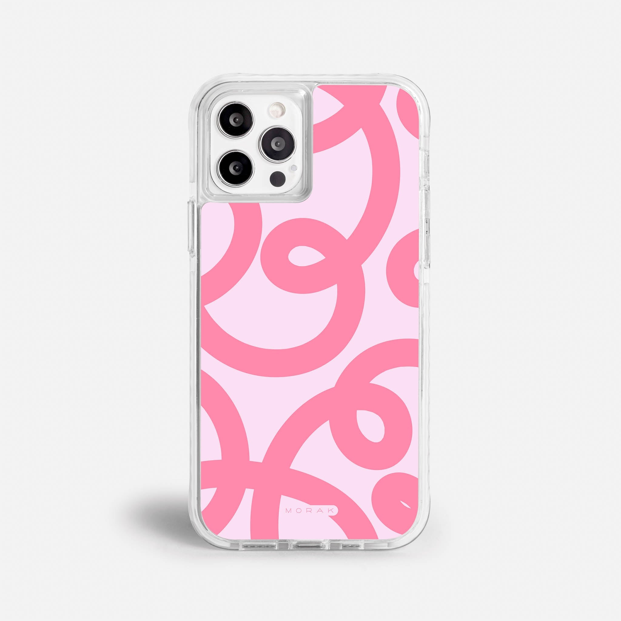 Case Pink Loops - Blanco Premium – Protección antigolpe | Diseño colombiano | Morak