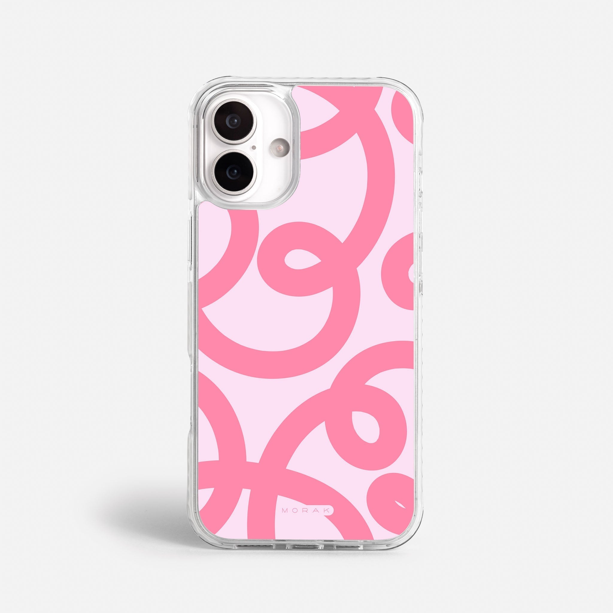 Case Pink Loops - Blanco Premium – Protección antigolpe | Diseño colombiano | Morak