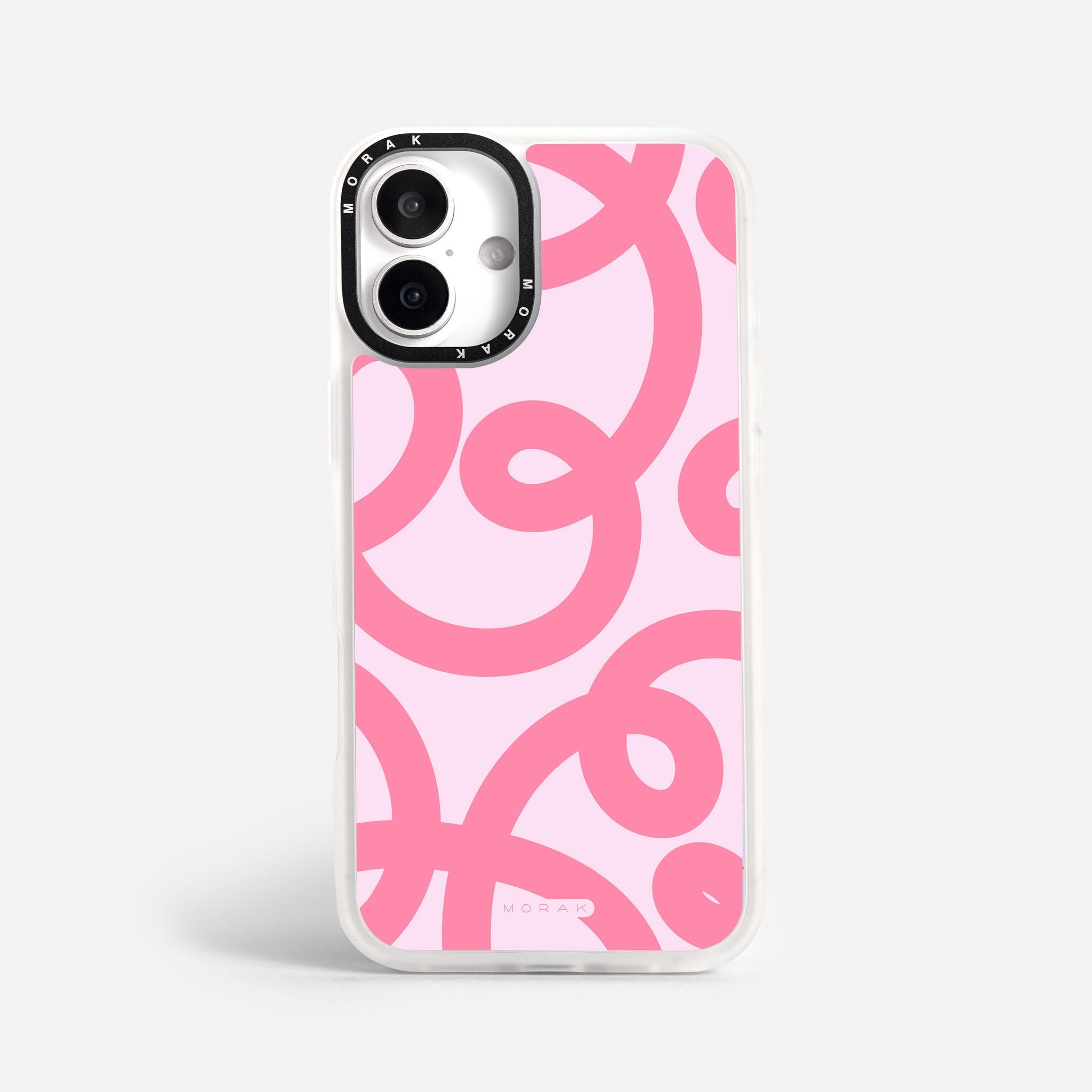 Case Pink Loops - Blanco Premium – Protección antigolpe | Diseño colombiano | Morak