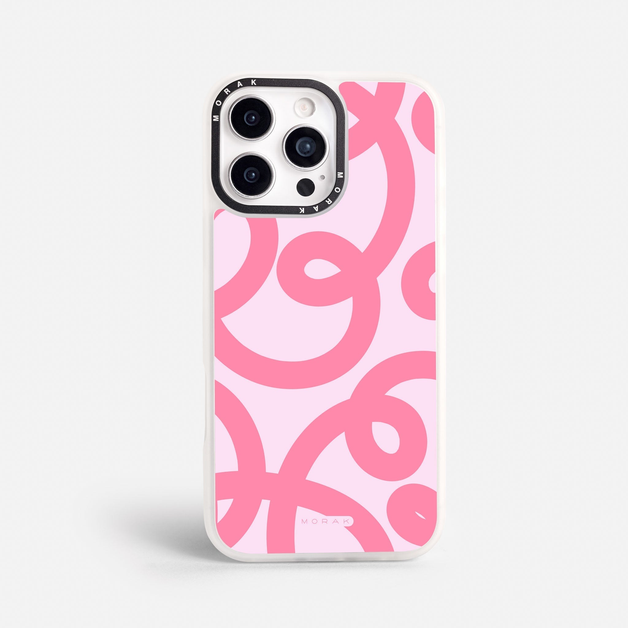 Case Pink Loops - Blanco Premium – Protección antigolpe | Diseño colombiano | Morak