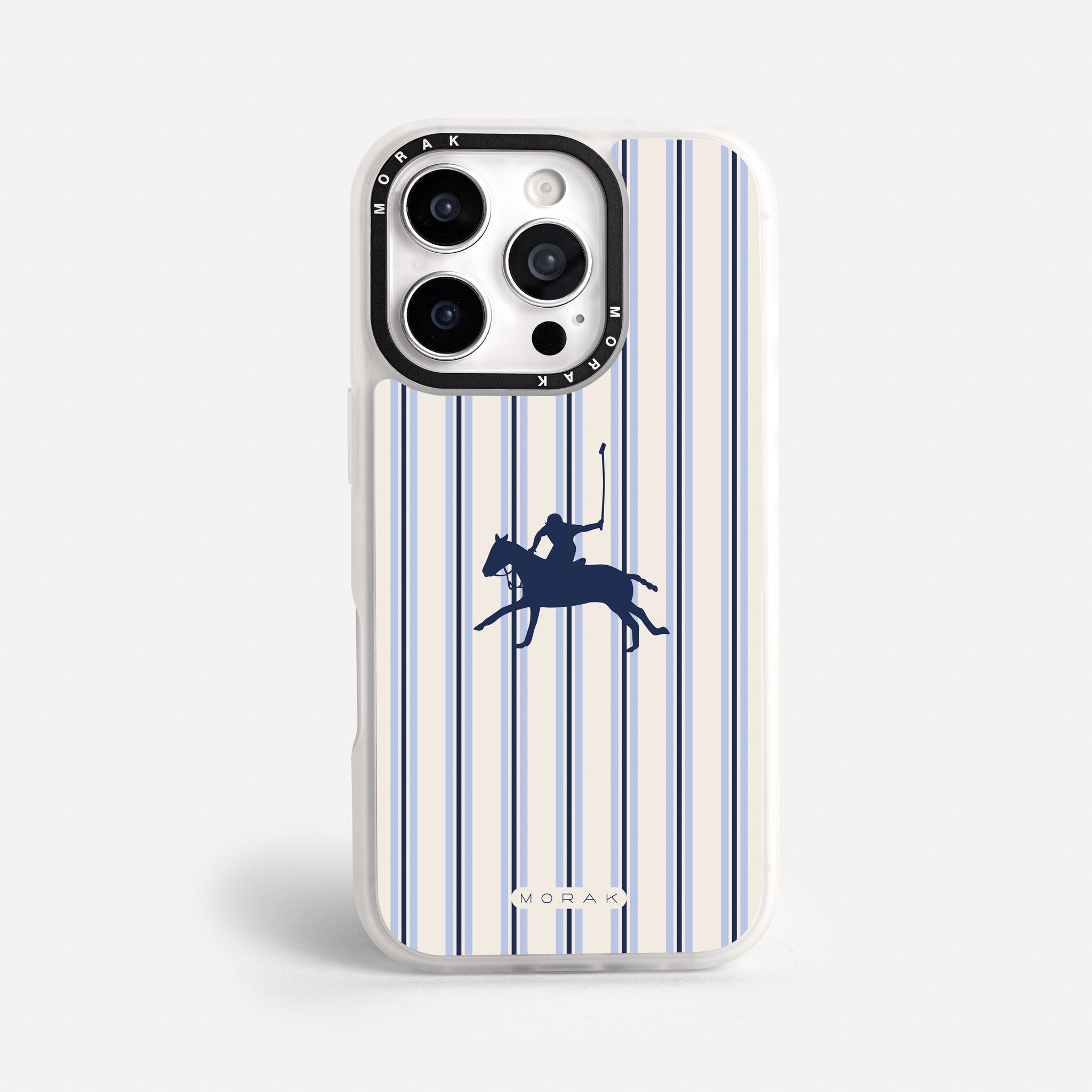 Case Polo Stripe - Blanco Premium – Protección antigolpe | Diseño colombiano | Morak