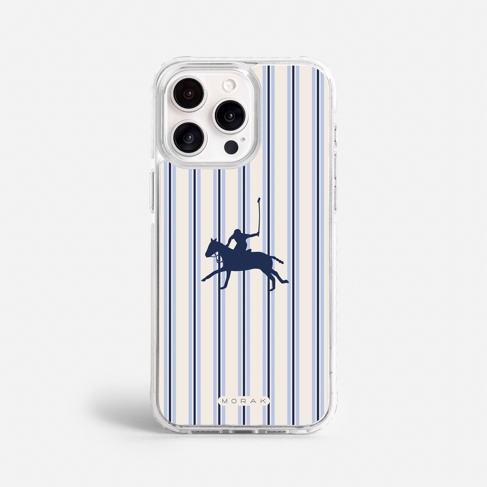 Case Polo Stripe - Blanco Premium – Protección antigolpe | Diseño colombiano | Morak