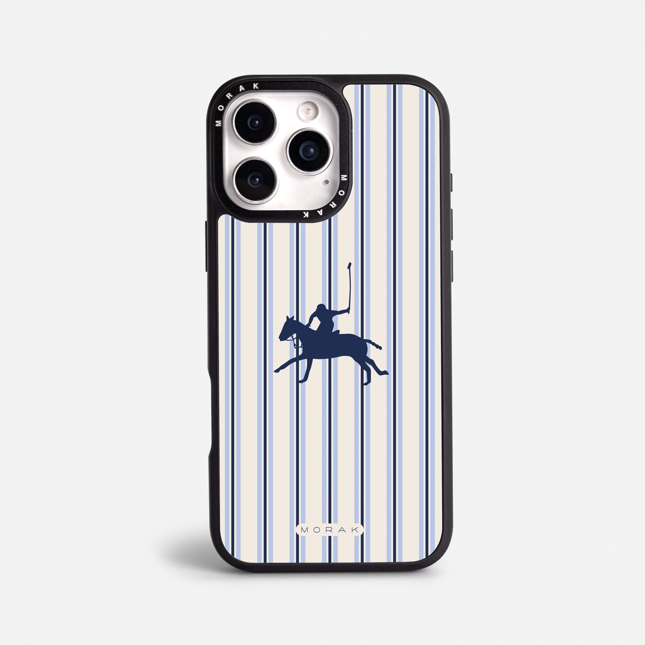 Case Polo Stripe - Blanco Premium – Protección antigolpe | Diseño colombiano | Morak
