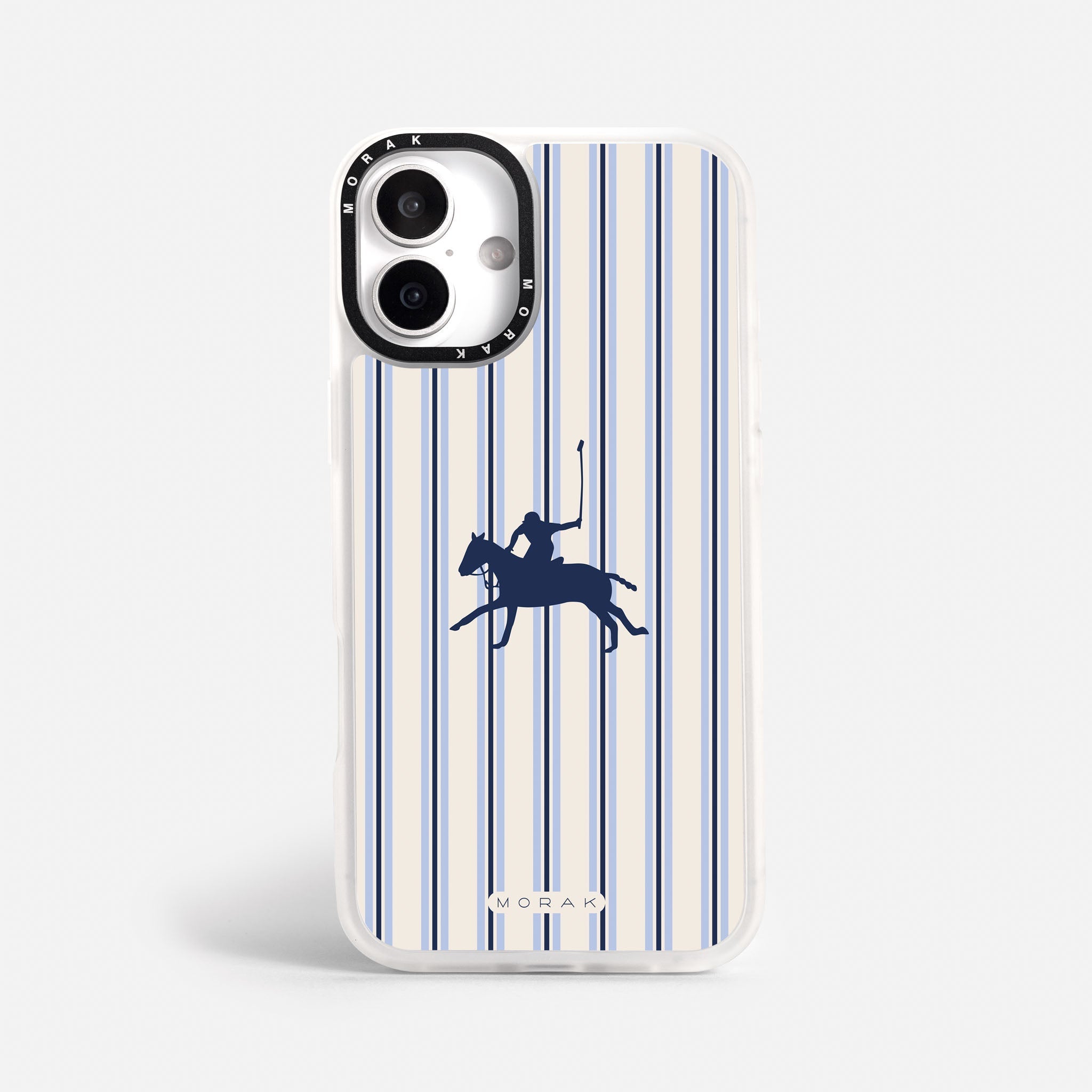 Case Polo Stripe - Blanco Premium – Protección antigolpe | Diseño colombiano | Morak