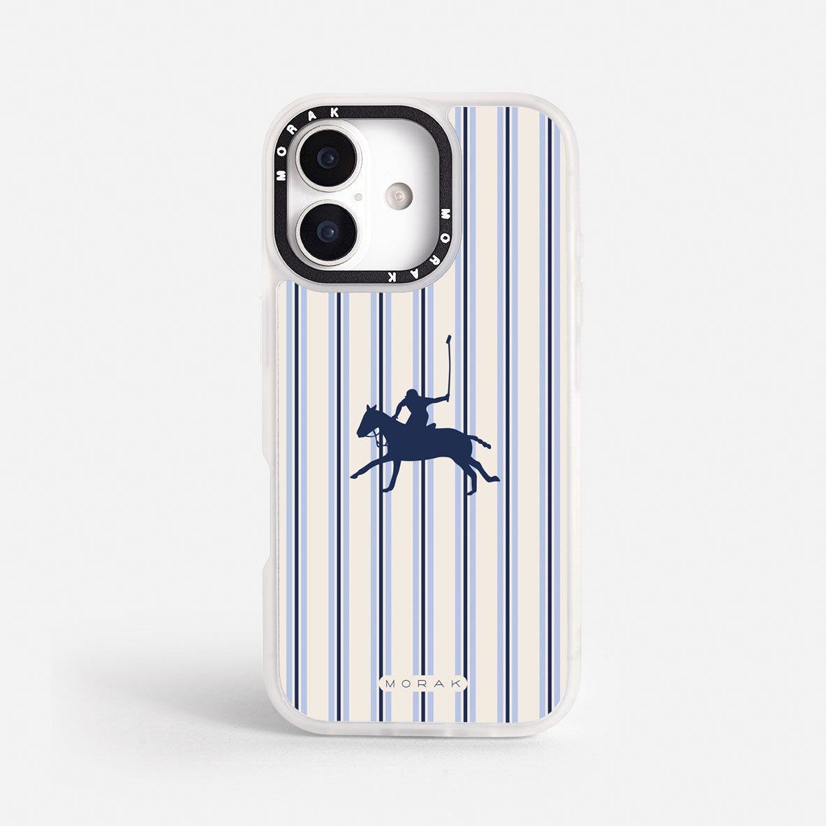 Case Polo Stripe - Blanco Premium – Protección antigolpe | Diseño colombiano | Morak