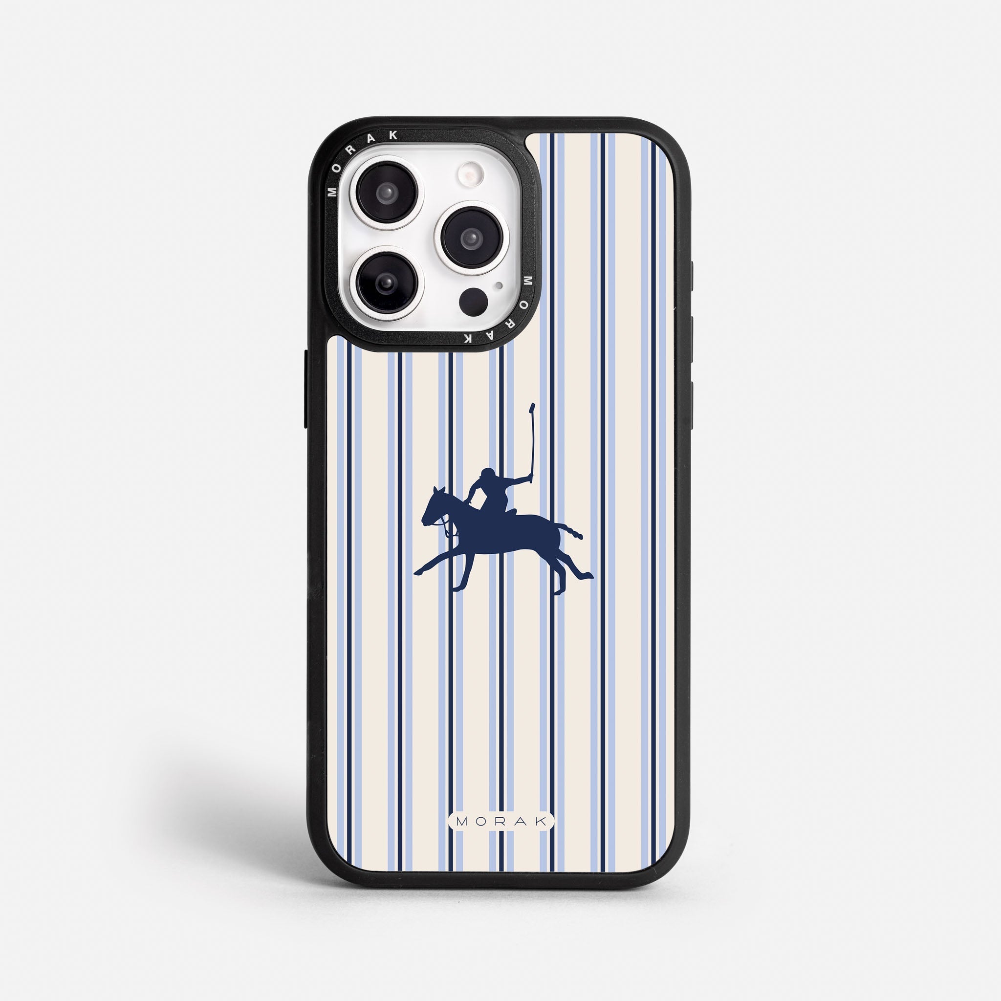 Case Polo Stripe - Blanco Premium – Protección antigolpe | Diseño colombiano | Morak