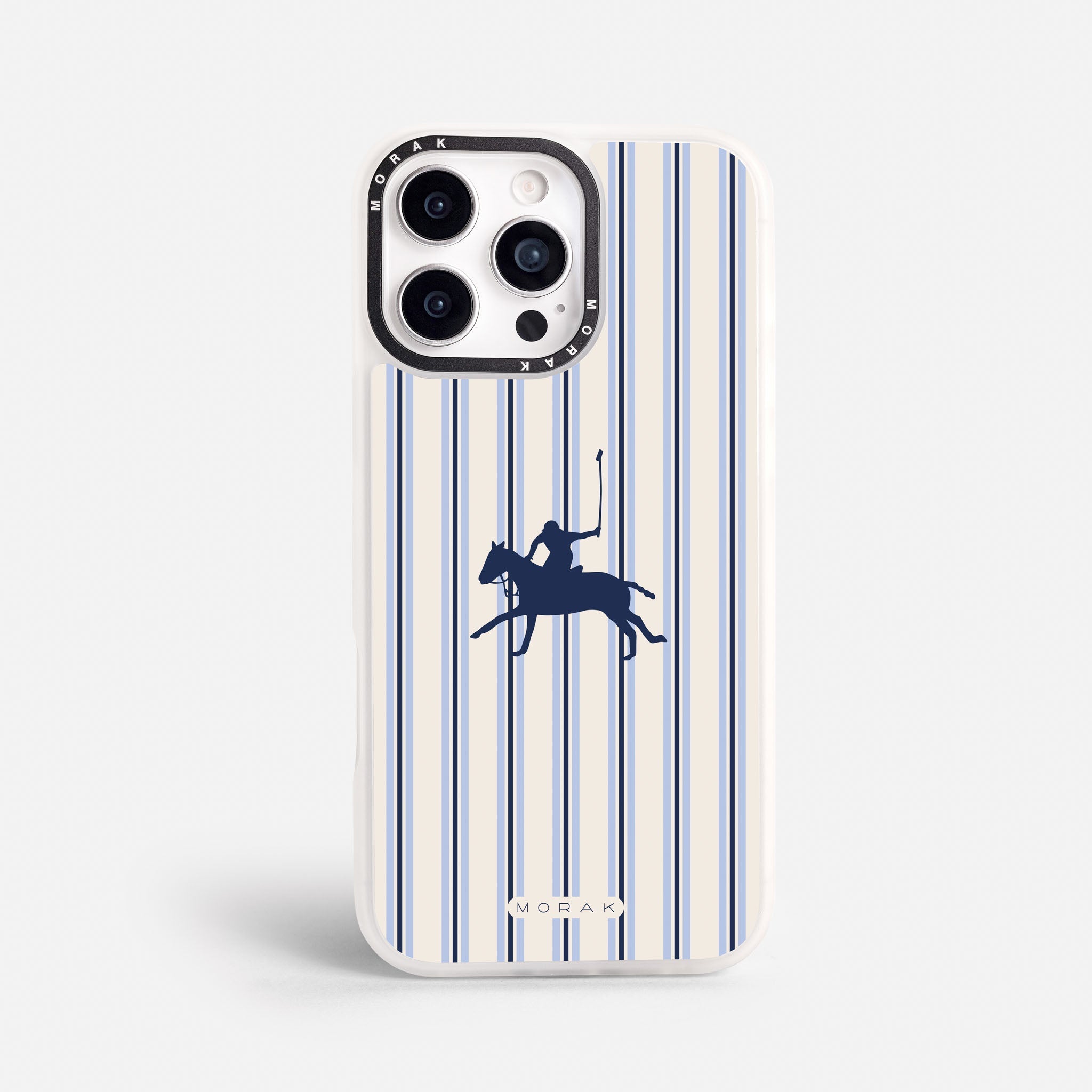 Case Polo Stripe - Blanco Premium – Protección antigolpe | Diseño colombiano | Morak