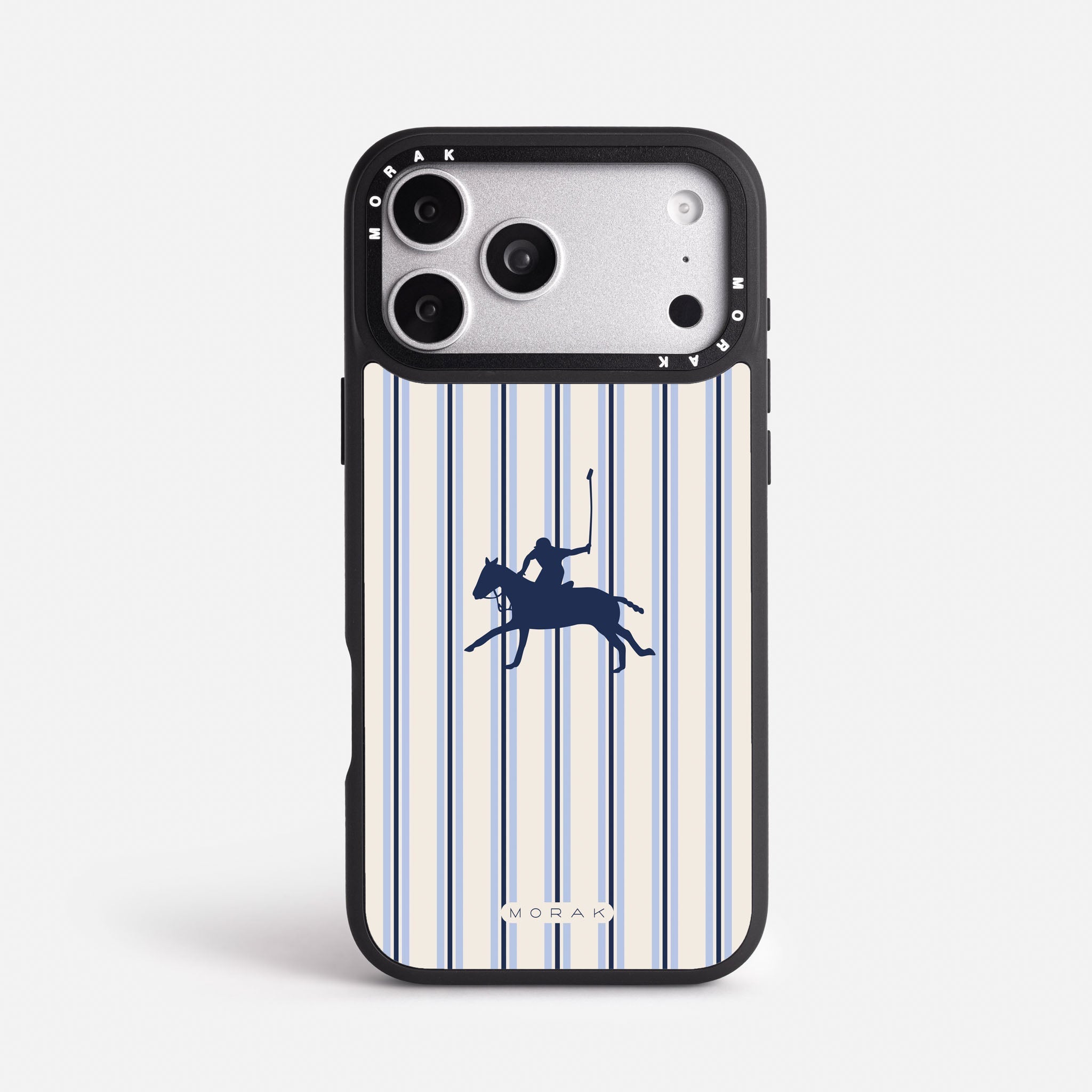 Case Polo Stripe - Blanco Premium – Protección antigolpe | Diseño colombiano | Morak