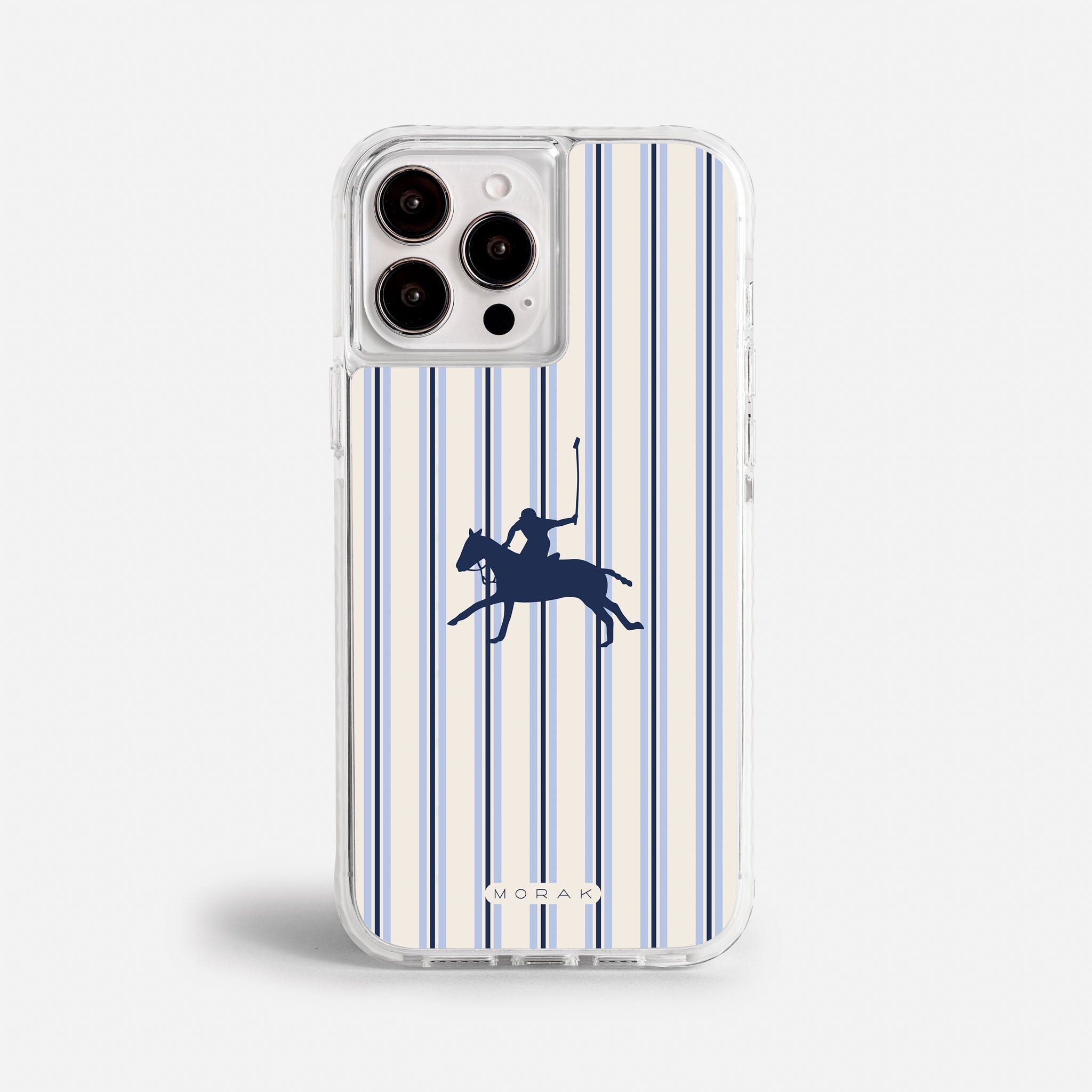 Case Polo Stripe - Blanco Premium – Protección antigolpe | Diseño colombiano | Morak