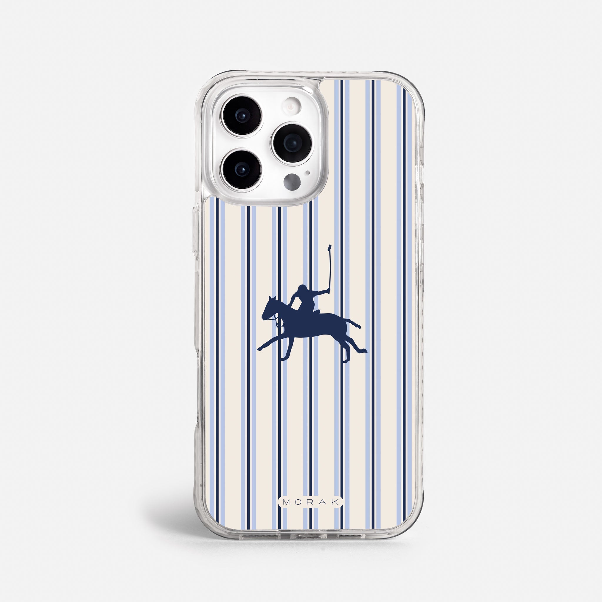 Case Polo Stripe - Blanco Premium – Protección antigolpe | Diseño colombiano | Morak