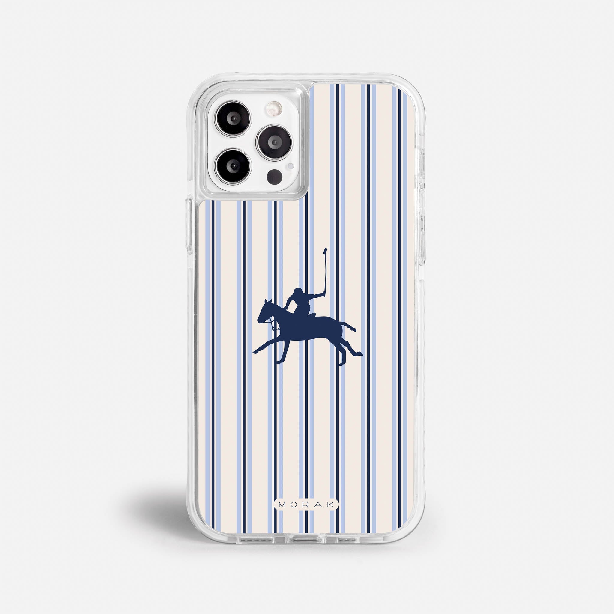Case Polo Stripe - Blanco Premium – Protección antigolpe | Diseño colombiano | Morak