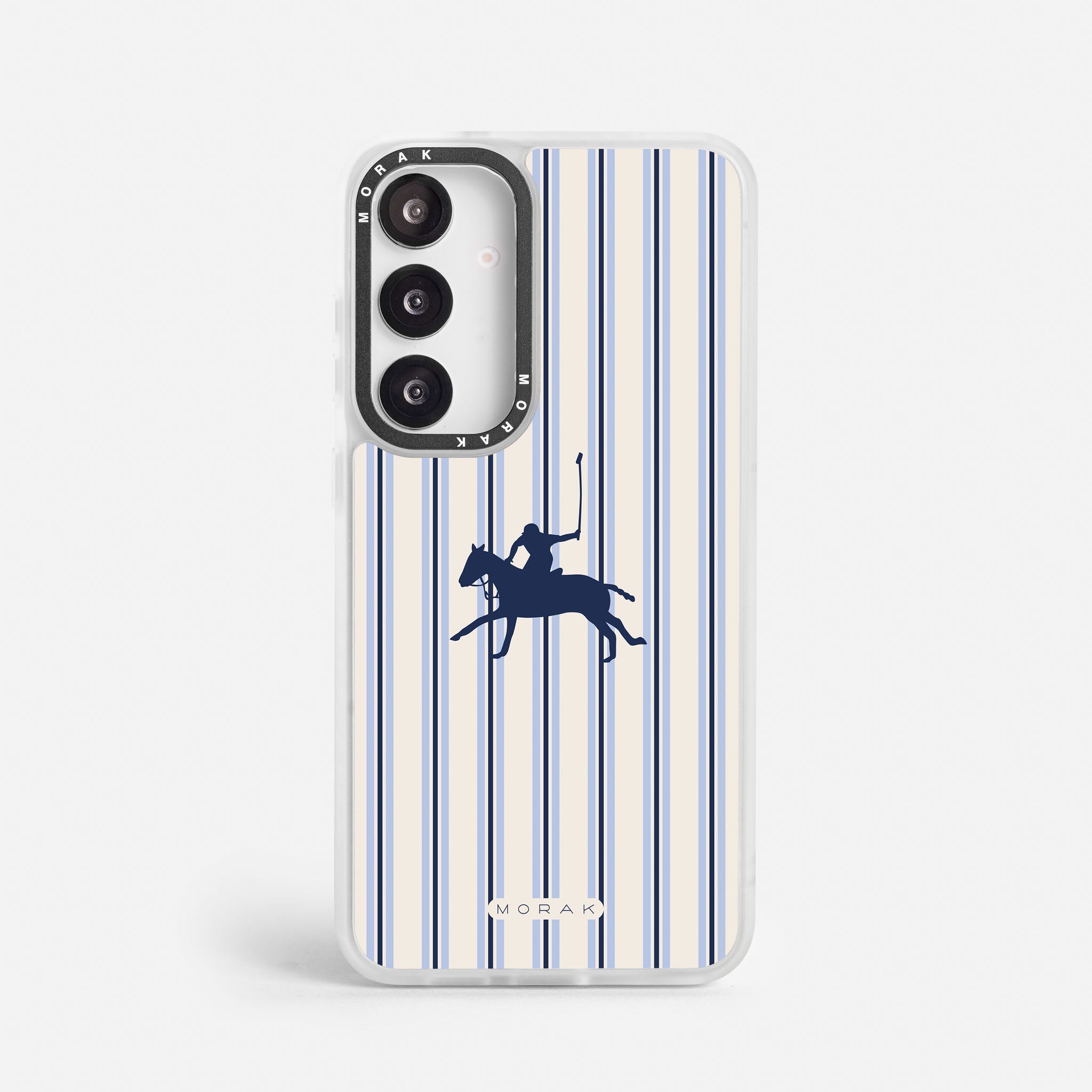 Case Polo Stripe - Blanco Premium – Protección antigolpe | Diseño colombiano | Morak