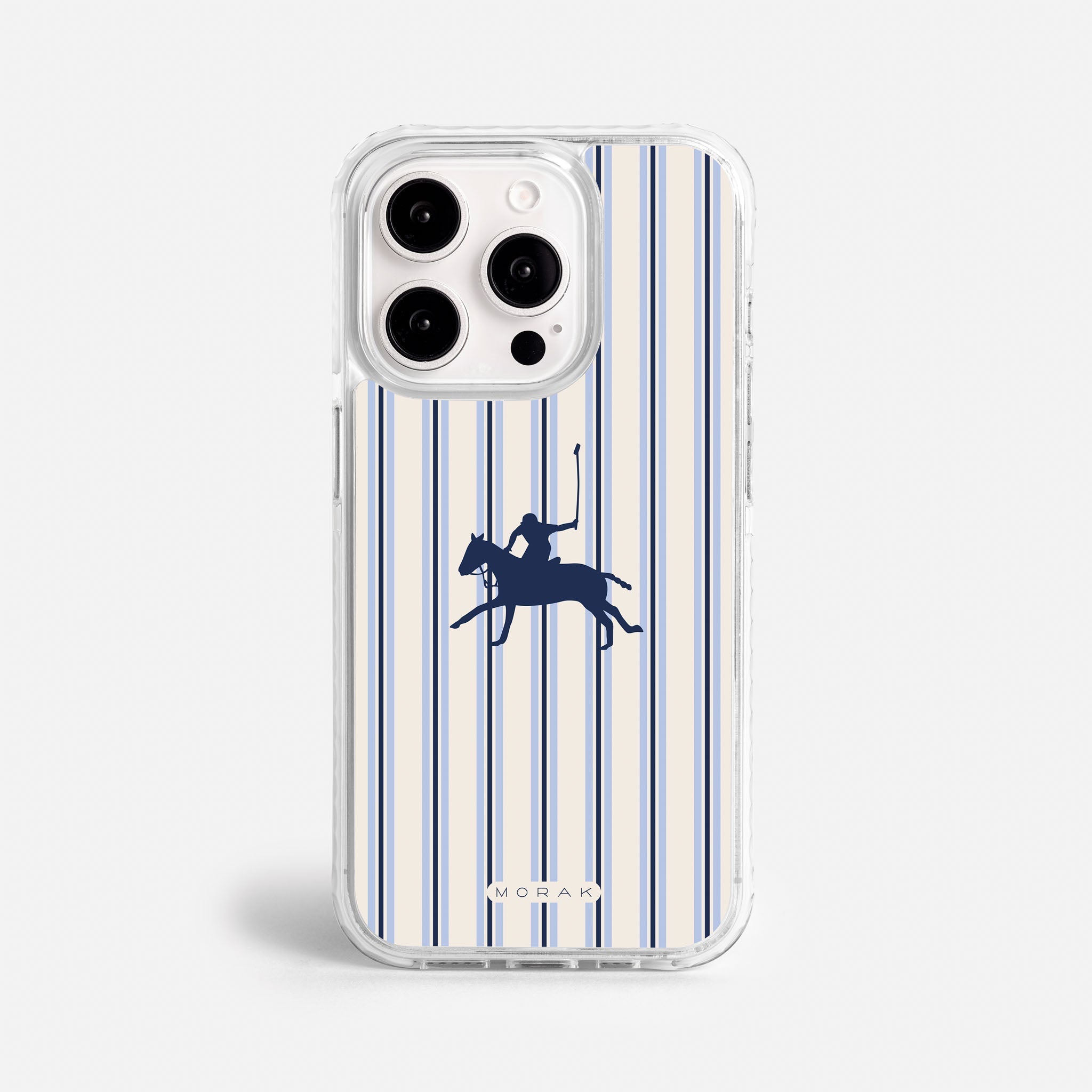 Case Polo Stripe - Blanco Premium – Protección antigolpe | Diseño colombiano | Morak