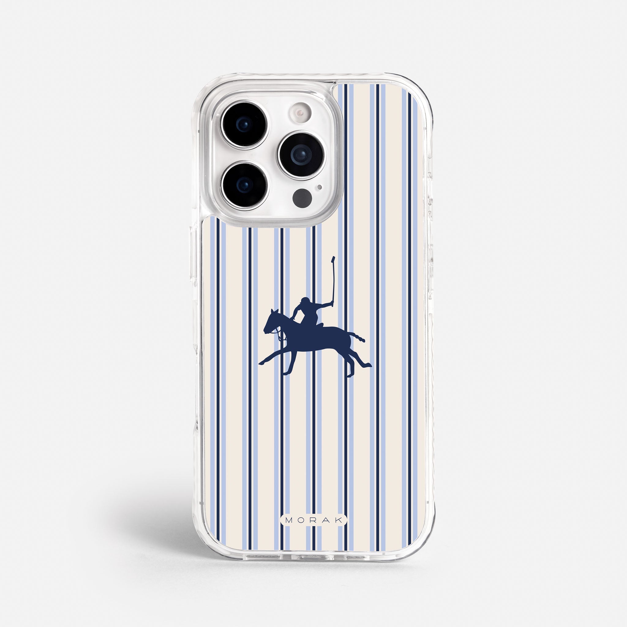 Case Polo Stripe - Blanco Premium – Protección antigolpe | Diseño colombiano | Morak